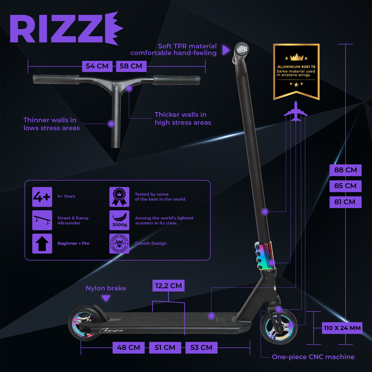 NKD RIZZ Trick Løbehjul