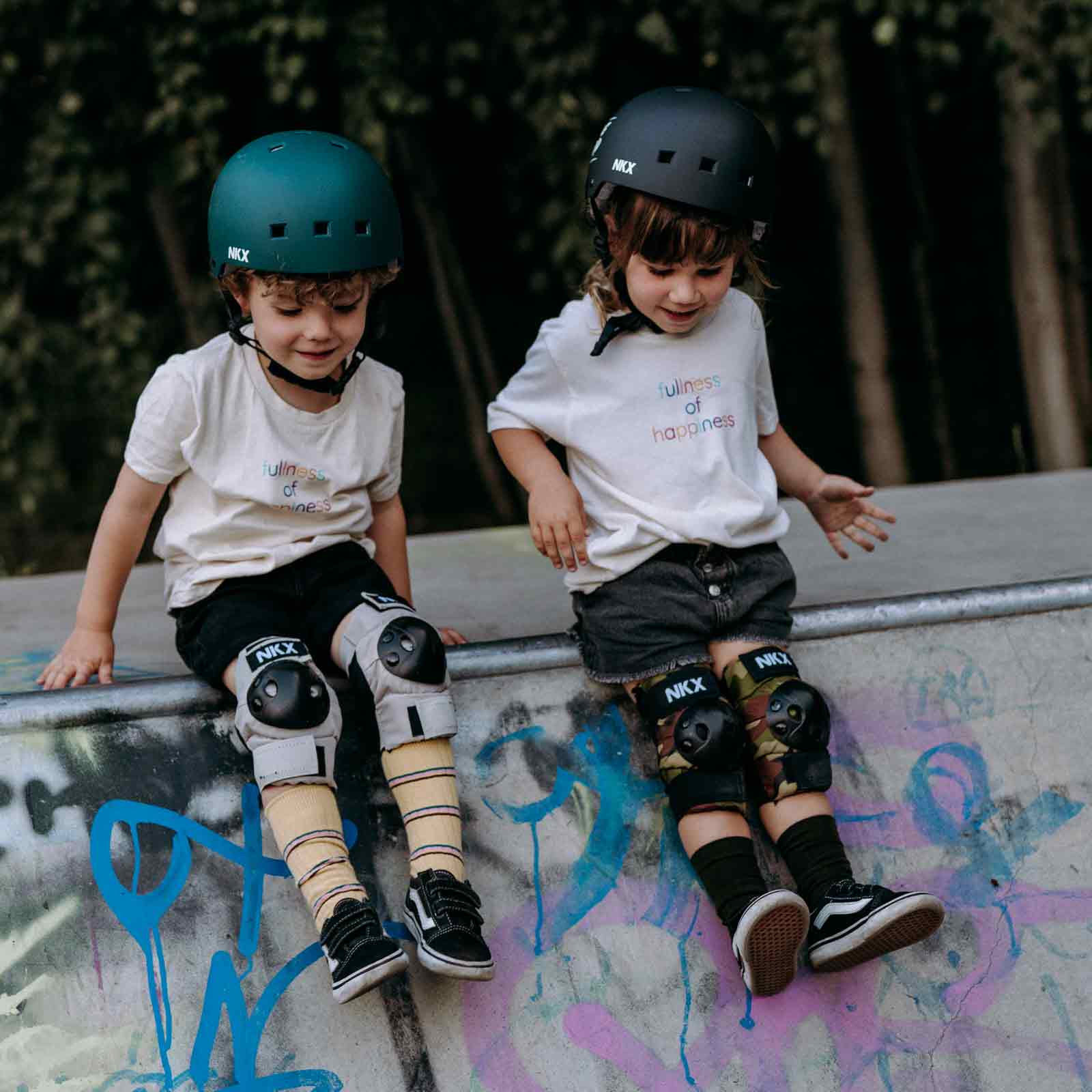 NKX 3-Pak Pro Børne Beskyttelsessæt - Knæbeskyttere, Albuebesyttere og Håndledsbeskyttere