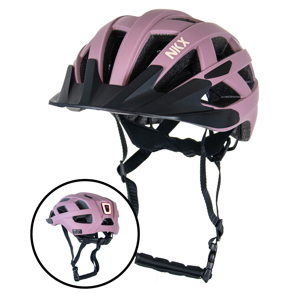 NKX City LED Cykelhjelm med indbygget lys