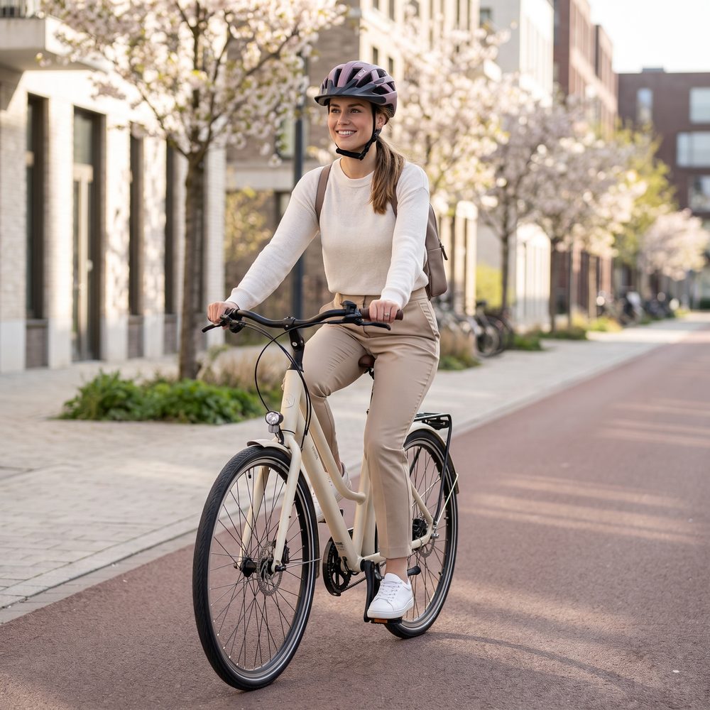 NKX City LED Cykelhjelm med indbygget lys