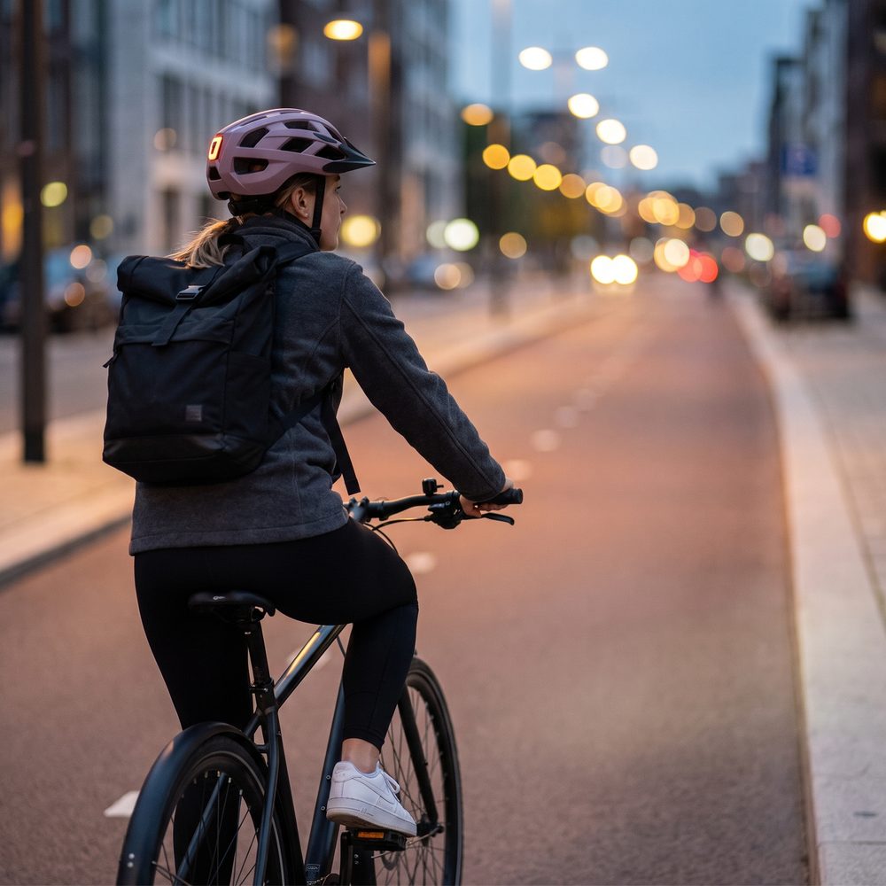 NKX City LED Cykelhjelm med indbygget lys