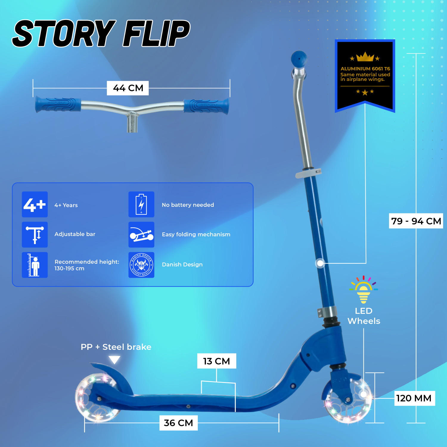 Story Flip Foldbart LED Løbehjul