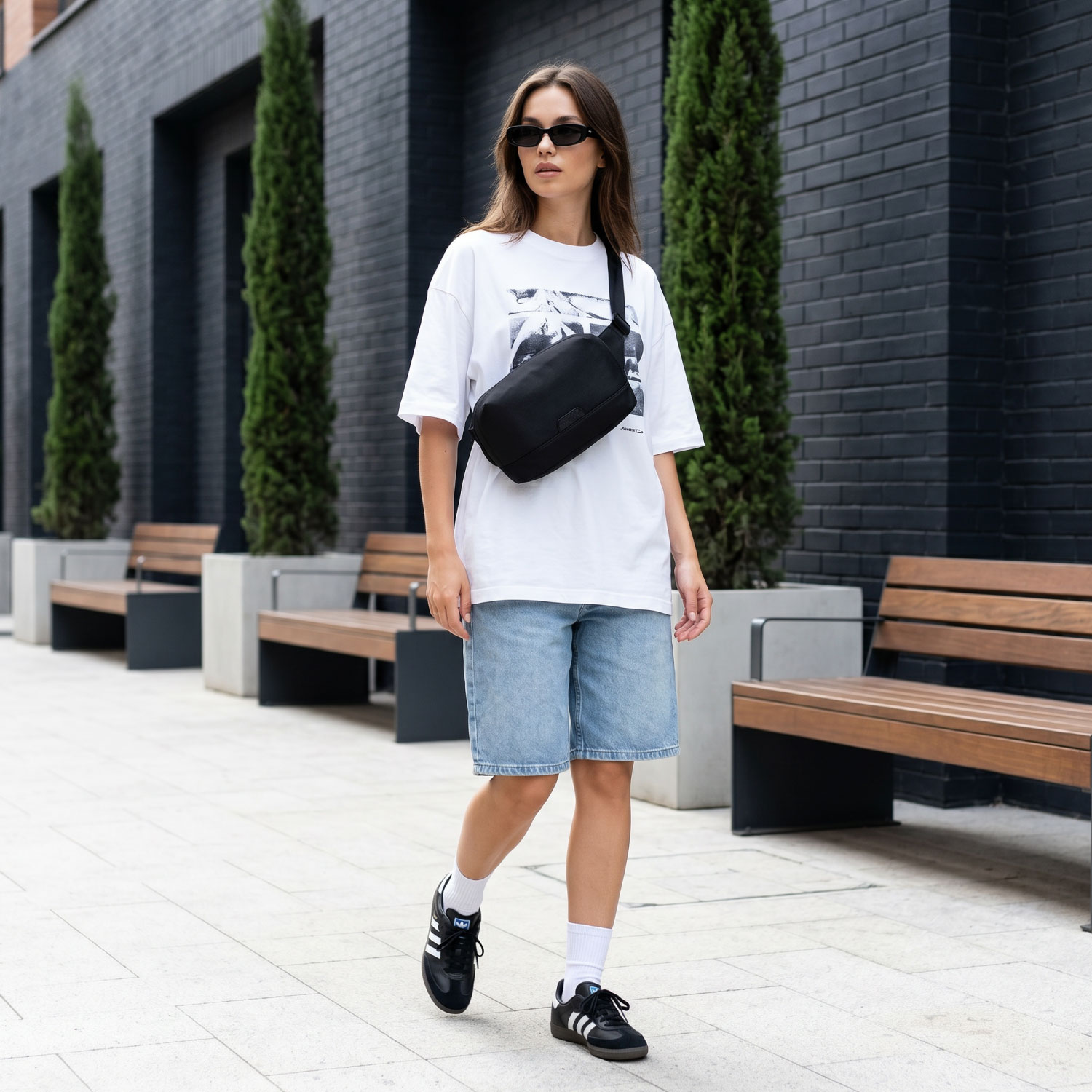 Annox Ecosmart Sling Bag – Vandafvisende taske i upcyclet materiale til løbehjul, skateboard & rulleskøjter