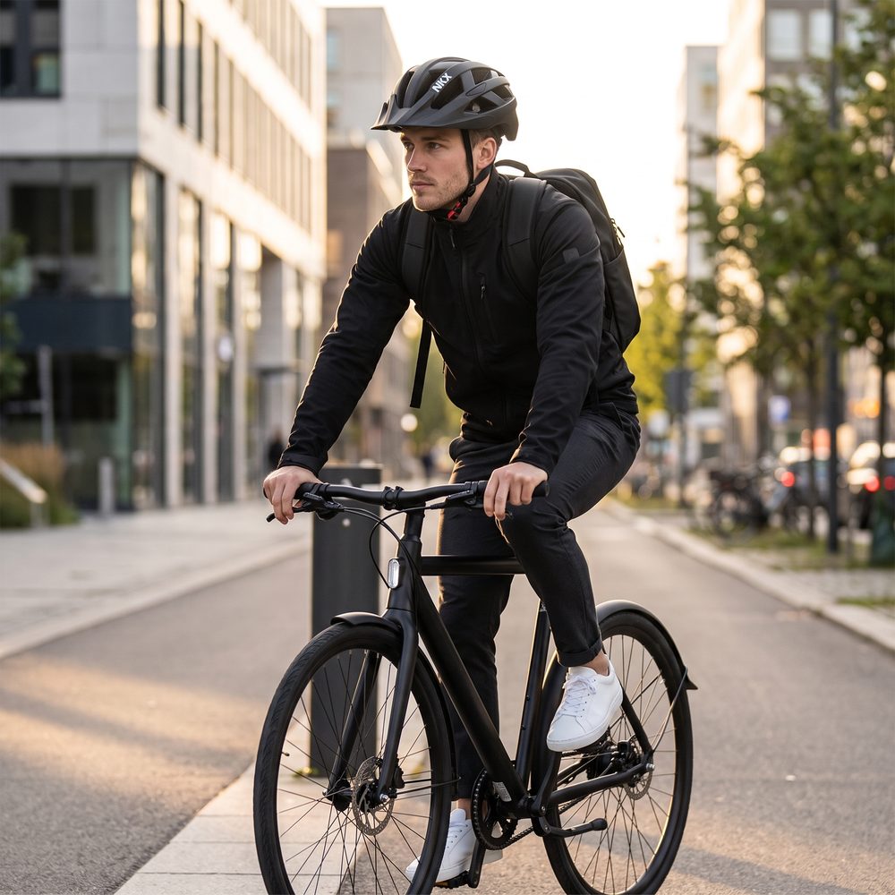 NKX City LED Cykelhjelm med indbygget lys