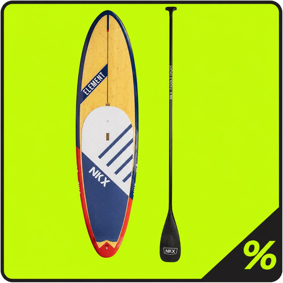 10% Extra Discount Hard / Bamboo SUP + 1-piece Carbon Paddle