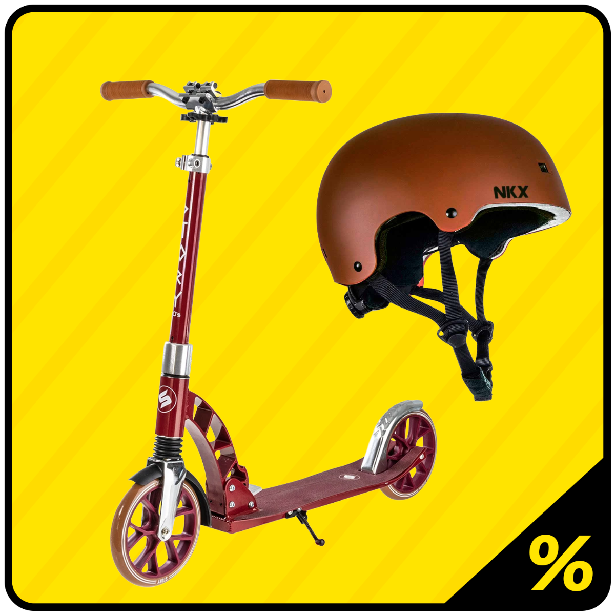 10% Ekstra Rabat - Løbehjul & Hjelm Pakke - Børn 5 - 12 År