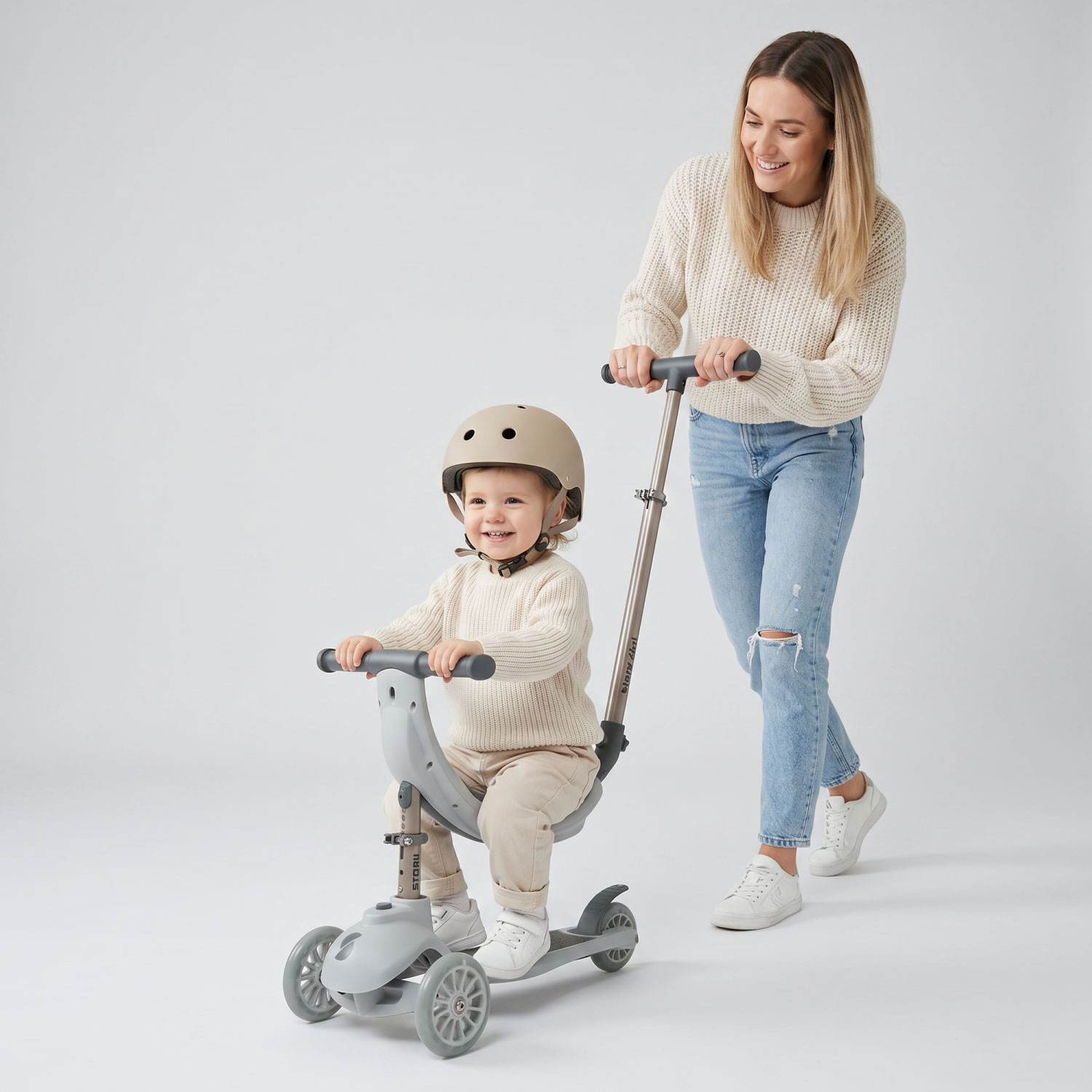 Story 4IN1 LED 3-hjulet Børne løbehjul