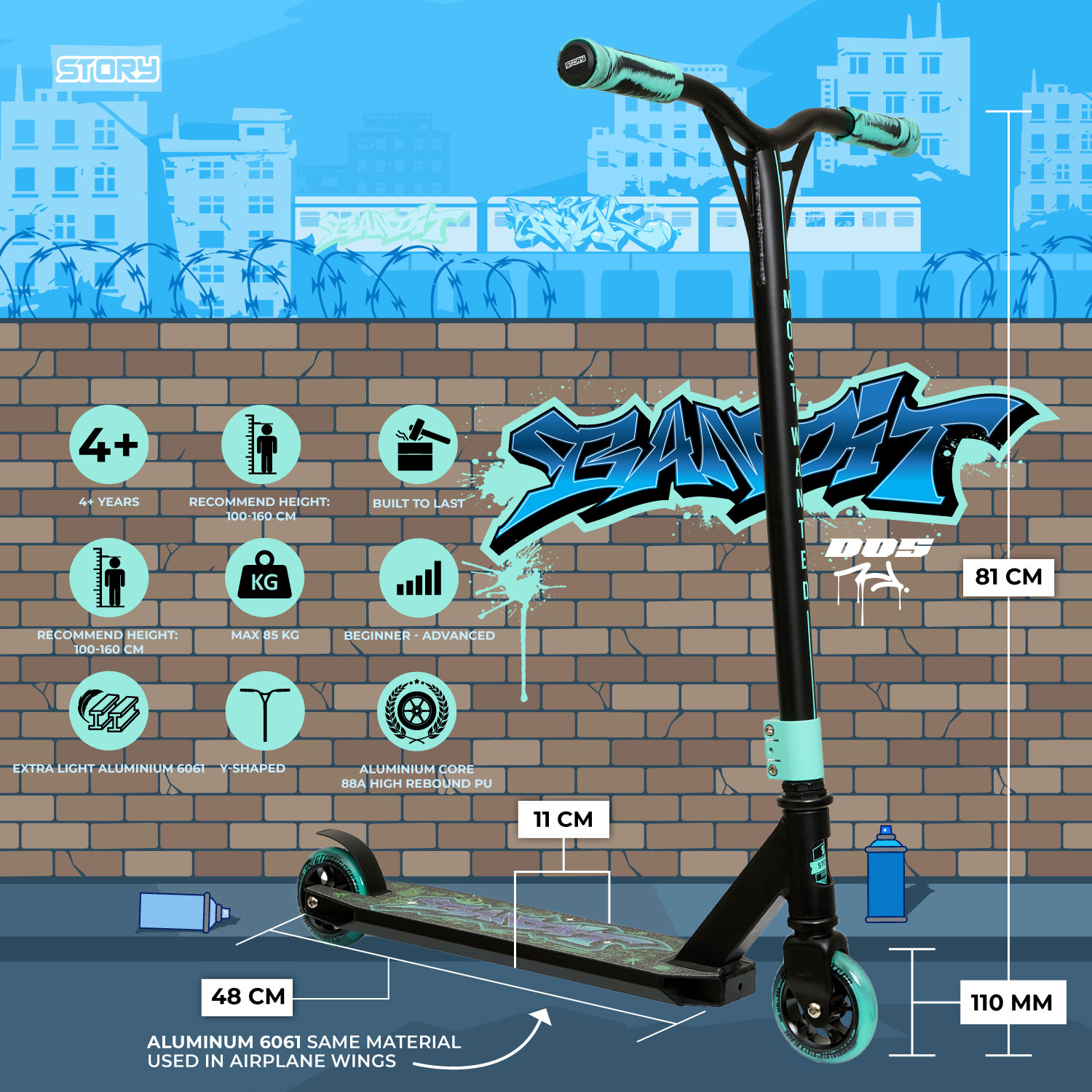 Story Bandit DOS Trick Løbehjul