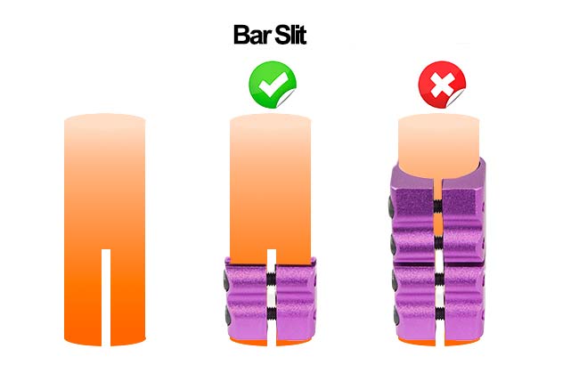 Slit / spalte i downtube